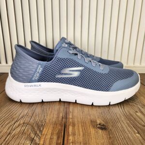 Skechers Go Walk Flex Slip-Ins Womens Sz 9 Blue Hands Free Walking Shoes 124836